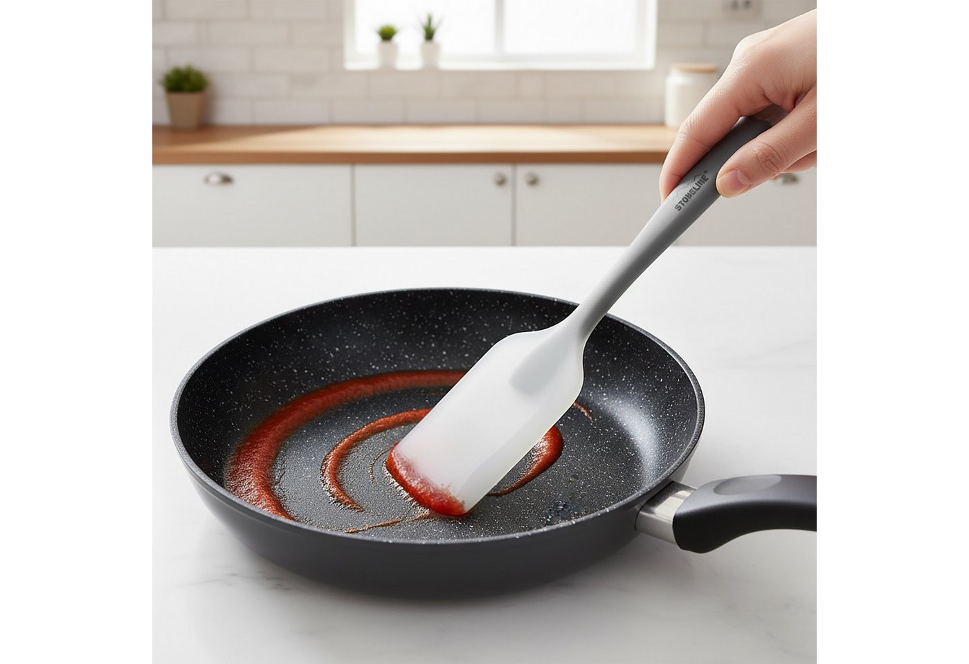 STONELINE Kochbesteck-Set Küchenhelfer-Set, 3-teilig, 1 Schaber, 1 Kochlöffel und 1 Suppenkelle (3-tlg), ideal für beschichtete Pfannen und Töpfe, Designed in G – Bild 5 von 5