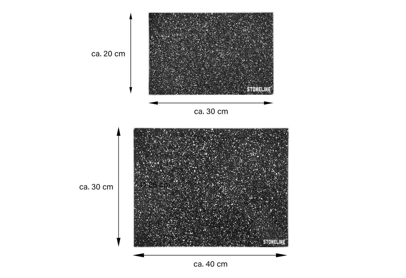 STONELINE Schneidebrett, Glas, (2-St), ideal auch als Topfuntersetzer, lebensmittelecht, bruchstabilisiert – Bild 2 von 5