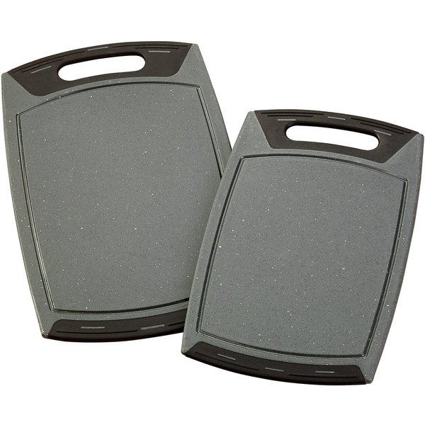 STONELINE Schneidebrett aus Kunststoff mit messerschonender Oberfläche, Kunststoff, (Set, 2-St., 1x Schneidebrett ca. 42 x 25 cm, 1x Schneidebrett ca. 36 x 22 c
