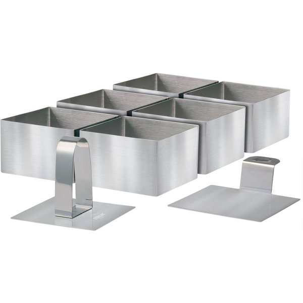 STONELINE Speisering, Edelstahl, (Set, 8 tlg), eckig