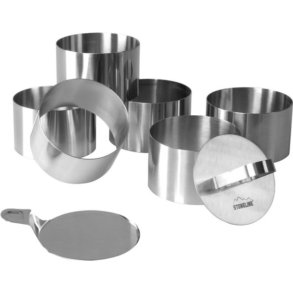 STONELINE Speisering, Edelstahl, (Set, 8 tlg), rund