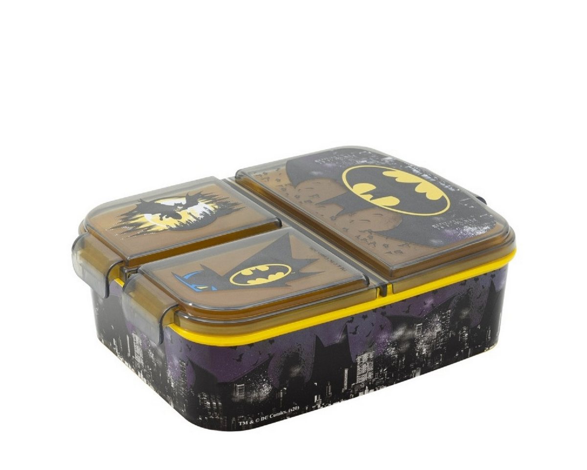 Stor Lunchbox Batman Kinder Brotdose – Lunchbox mit 3 Fächern & tollem Design, (Lebensmittelbox, 1x Dose, 3x Fächern), Brotzeitdose – Bild 2 von 3
