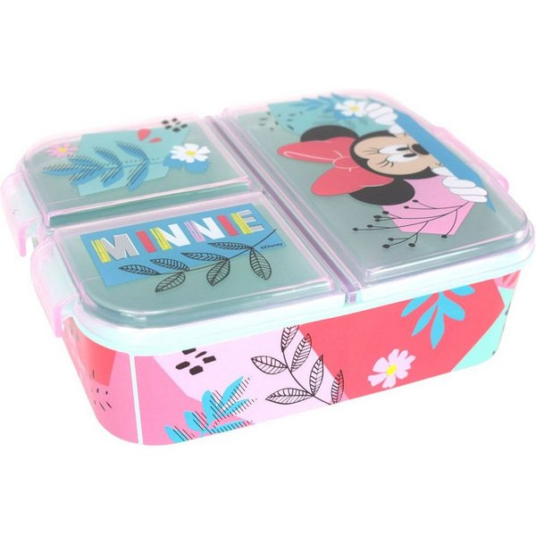 Stor Lunchbox Brotdose für Kinder mit 3 Fächern verschiedene Motive, Kunststoff, authentisches Design
