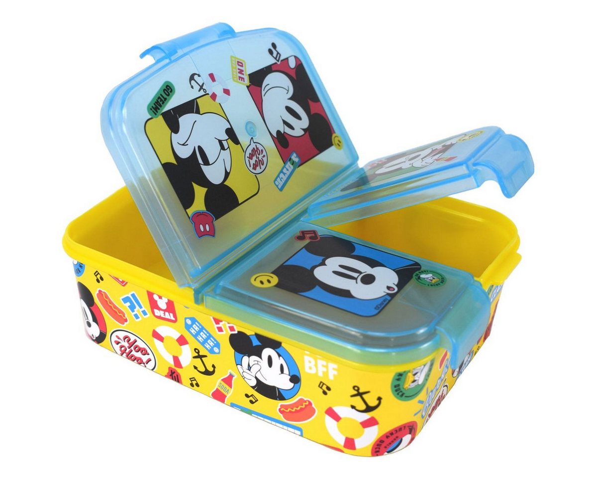 Stor Lunchbox Brotdose für Kinder mit 3 Fächern verschiedene Motive, Kunststoff, authentisches Design – Bild 3 von 4