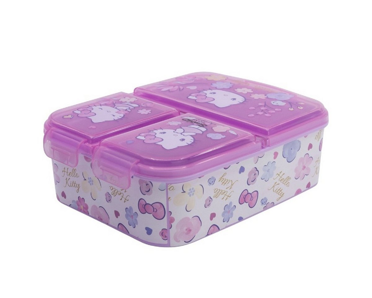 Stor Lunchbox Hello Kitty Kinder Brotdose – Lunchbox mit 3 Fächern & tollem Design, (Brotdose, 1x Deckel, 1x Brotdose), 3 Fächern – Bild 2 von 3