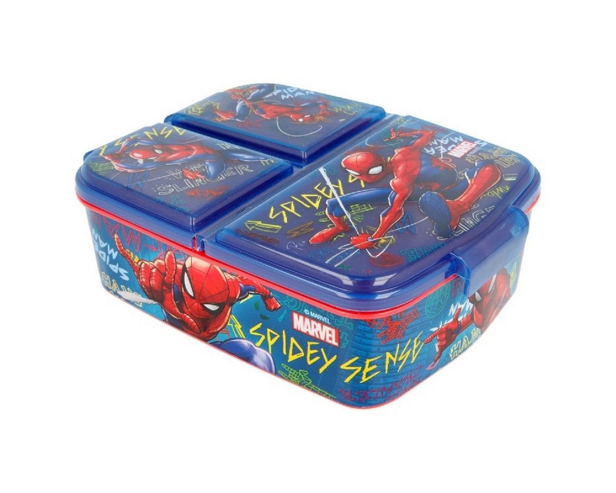 Stor Lunchbox Spiderman Kinder Brotdose – Lunchbox mit 3 Fächern & tollem Design, (Einteilig), Brotzeitdose – Bild 2 von 3