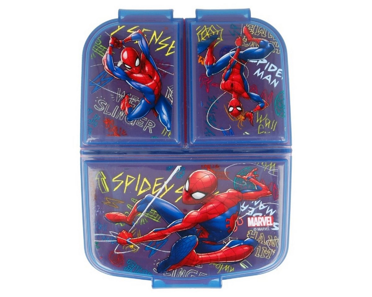 Stor Lunchbox Spiderman Kinder Brotdose – Lunchbox mit 3 Fächern & tollem Design, (Einteilig), Brotzeitdose – Bild 3 von 3