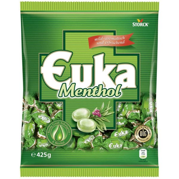 STORCK Süßigkeit, Storck Euka Menthol einzeln verpackte Eukalyptus Menthol Bonbons 425g