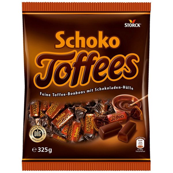 STORCK Süßigkeit, Storck Schoko Toffees einzeln gewickelt mit Schokoladenüberzug 325g