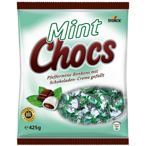 STORCK Süßigkeit, Storck Mint Choc Pfefferminz Bonbons mit Schokoladen Creme 425g