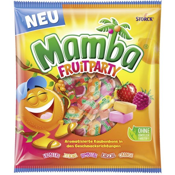 STORCK Süßigkeit, Storck Mamba Fruitparty Kaubonbons mit Fruchtgeschmack Packung 290g