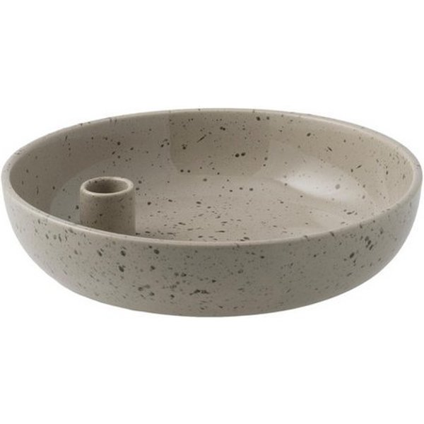 Storefactory Kerzenständer Kerzenhalter LIDATORP Large natur glänzend, Ø 21x5 cm