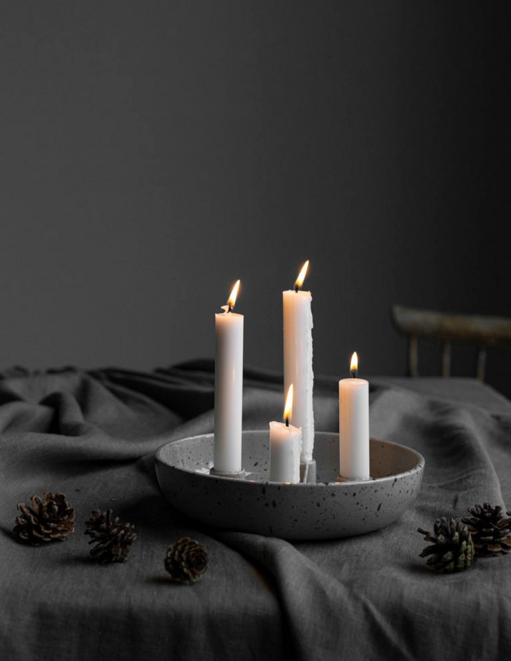 Storefactory Scandinavia Kerzenständer Kerzenhalter GRANHOLMEN natur, Ø 21 cm – Bild 4 von 4