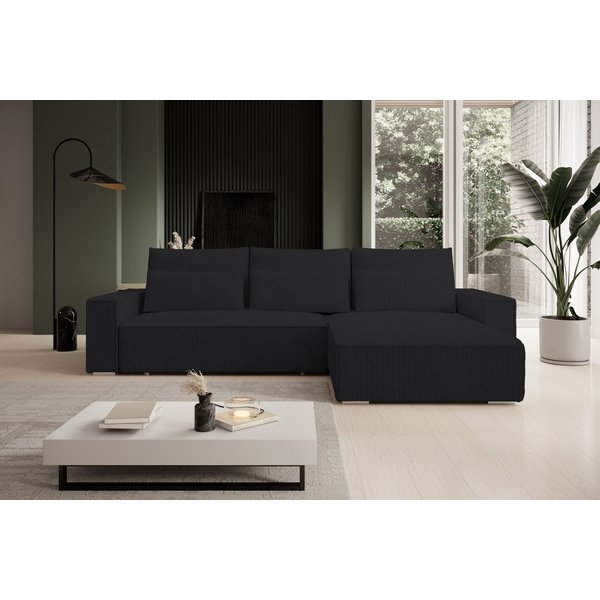 storez24 Ecksofa Alice, wahlweise mit Bettfunktion und Bettkasten, Steppung im Sitzbereich