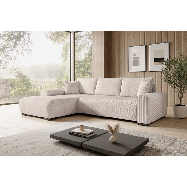 storez24 Ecksofa Ellen, cordstoff mit Schlaffunktion frei Verwendungsstelle geliefert