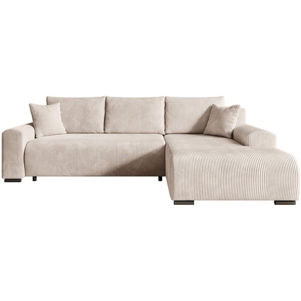 storez24 Ecksofa Ellen - Vanilla, mit Relaxfunktion