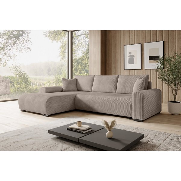 storez24 Ecksofa Ellen, cordstoff mit Schlaffunktion frei Verwendungsstelle geliefert