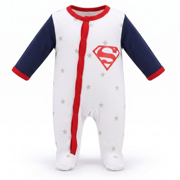 DC Comics Strampler DC Comics Superman Baby Strampler Einteiler Gr. 68–92 Baumwolle