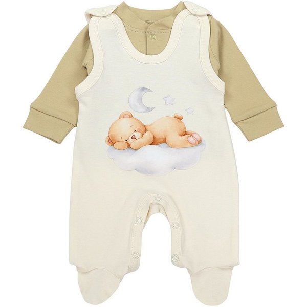 TupTam Strampler TupTam Baby Mädchen Jungen Strampler mit Langarmshirt Aufdruck Spruch