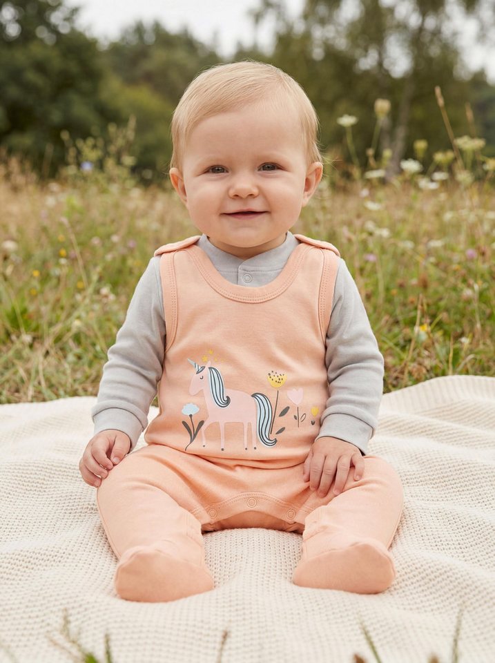 TupTam Strampler TupTam Baby Mädchen Jungen Strampler mit Langarmshirt Aufdruck Spruch – Bild 2 von 3