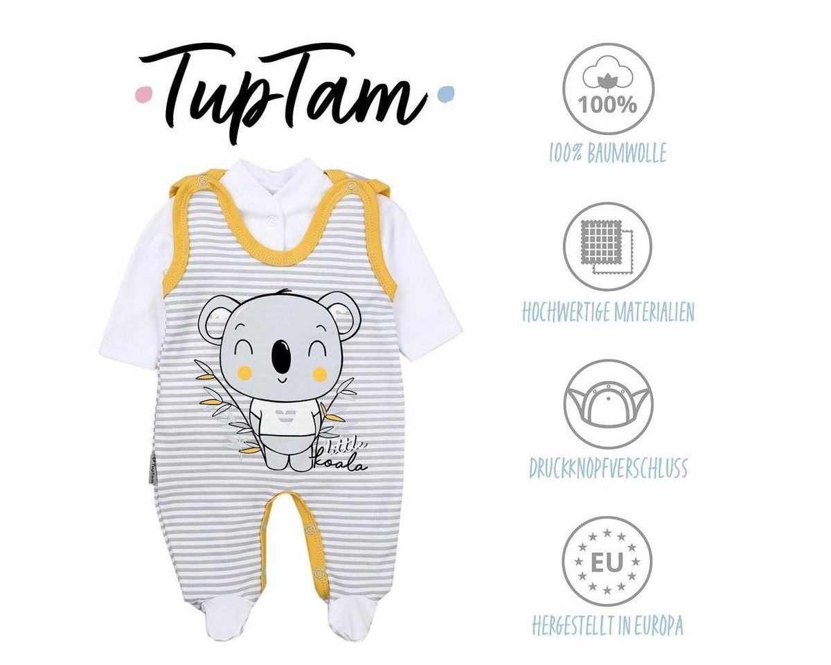 TupTam Strampler TupTam Baby Mädchen Jungen Strampler mit Langarmshirt Aufdruck Spruch – Bild 2 von 5