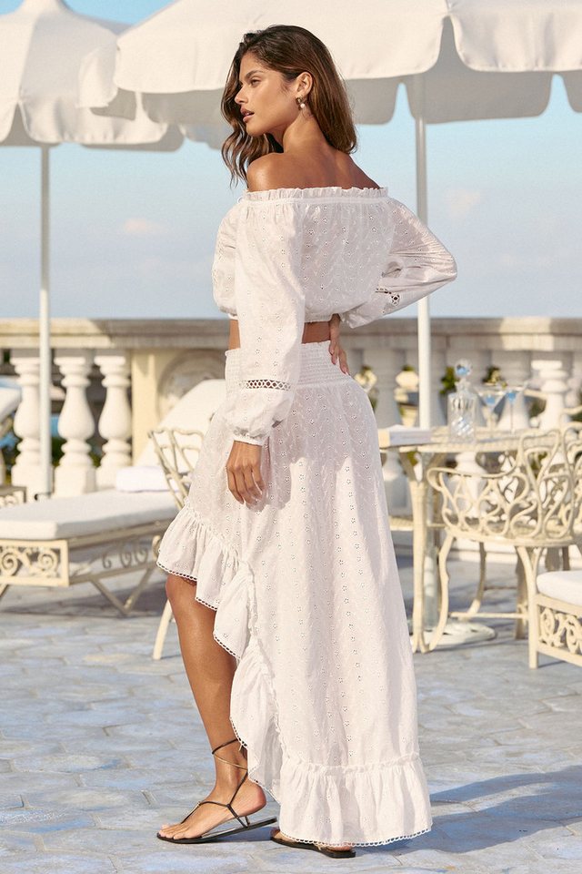 LIPSY Strandkleid Lipsy Oberteil, Bardot-Ausschnitt + Lochstickerei (1-tlg) – Bild 2 von 5