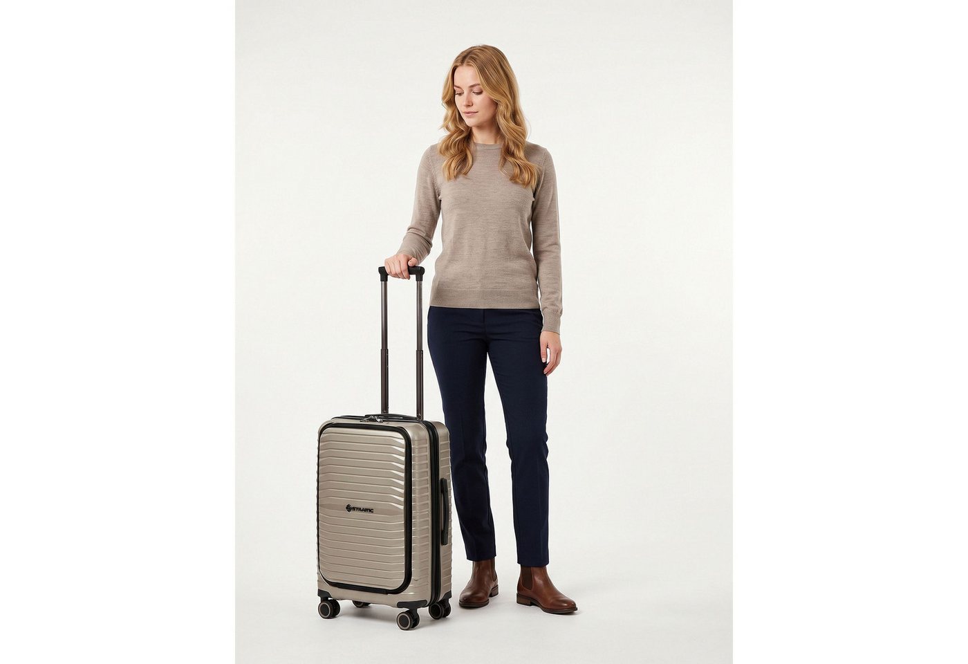 Stratic Handgepäck-Trolley Bright +, 4 Rollen, Polypropylen – Bild 2 von 5