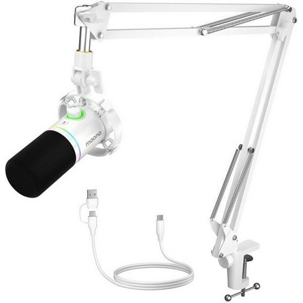 Maono Streaming-Mikrofon Maono PD200XS dynamisches Mikrofon weiß