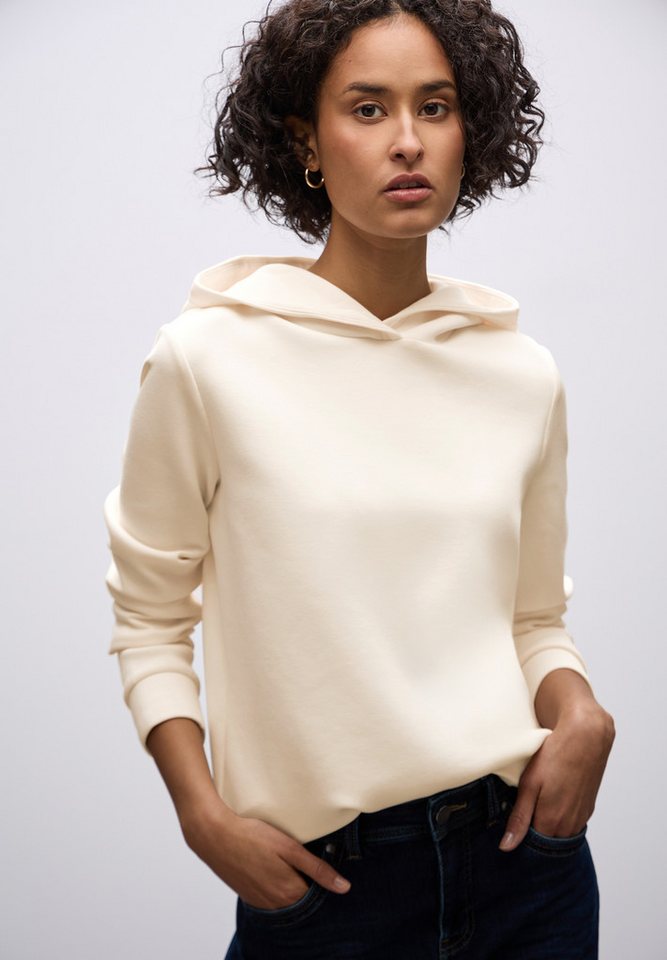 STREET ONE Hoodie mit elastischem Materialmix – Bild 3 von 5