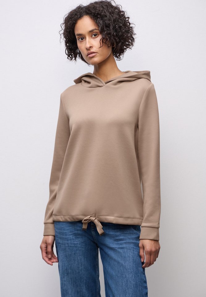 STREET ONE Hoodie mit elastischem Materialmix – Bild 3 von 5