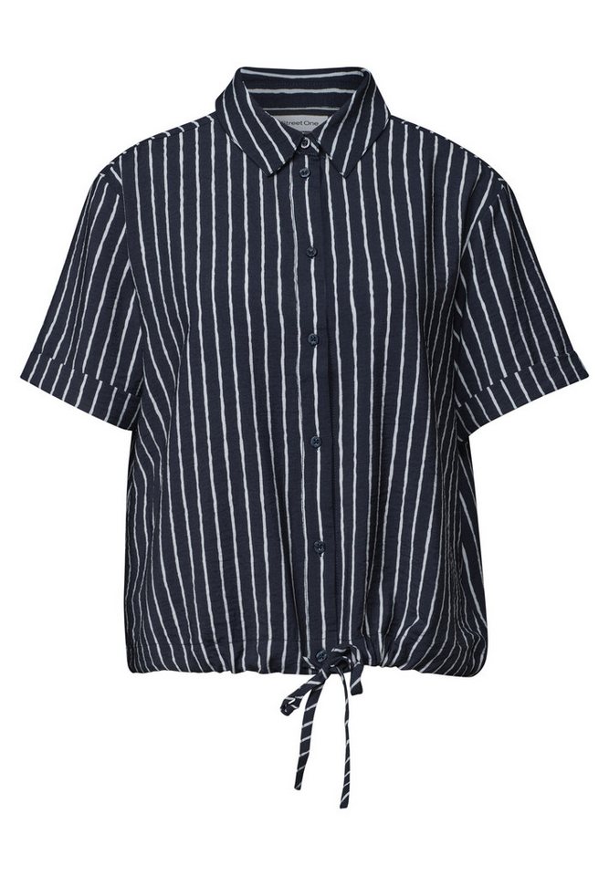 STREET ONE Kurzarmbluse Kurzarm Sommerbluse mit Streifenmuster – Bild 4 von 5