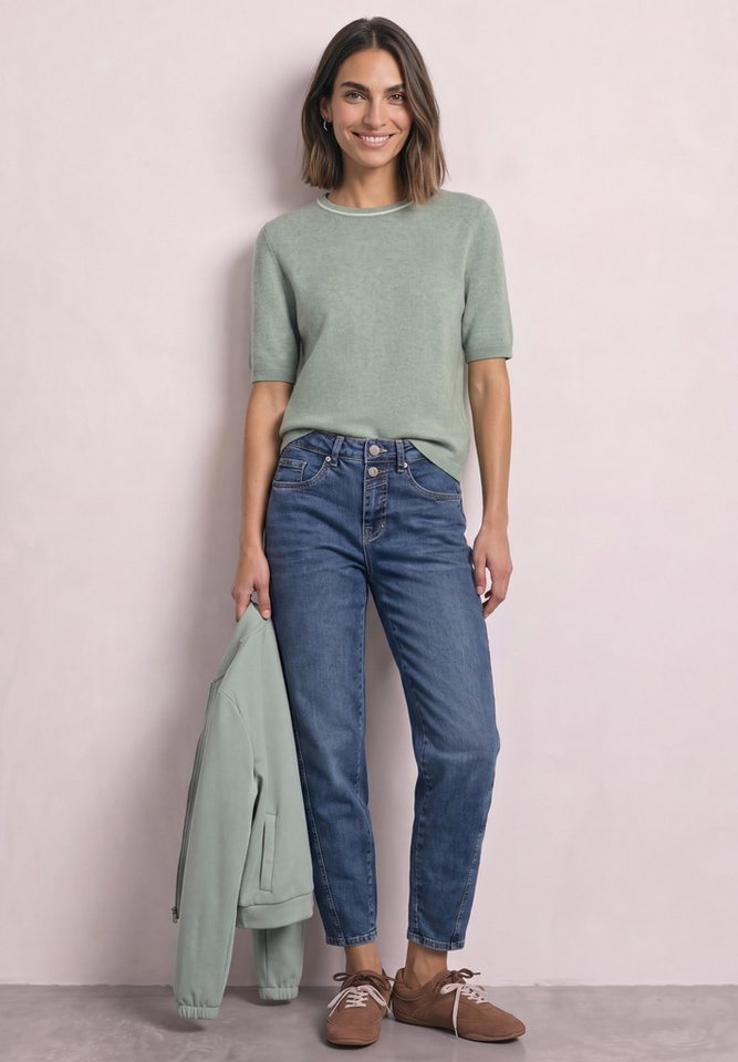 STREET ONE Kurzarmpullover im soften Baumwoll-Mix – Bild 3 von 5