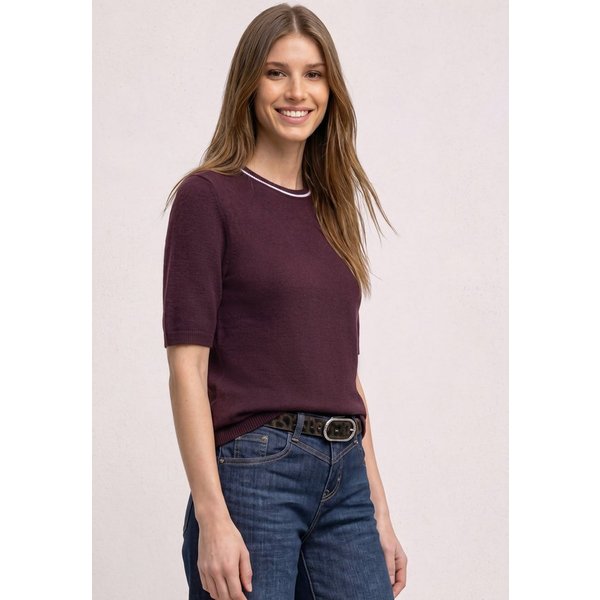 STREET ONE Kurzarmpullover im soften Baumwoll-Mix