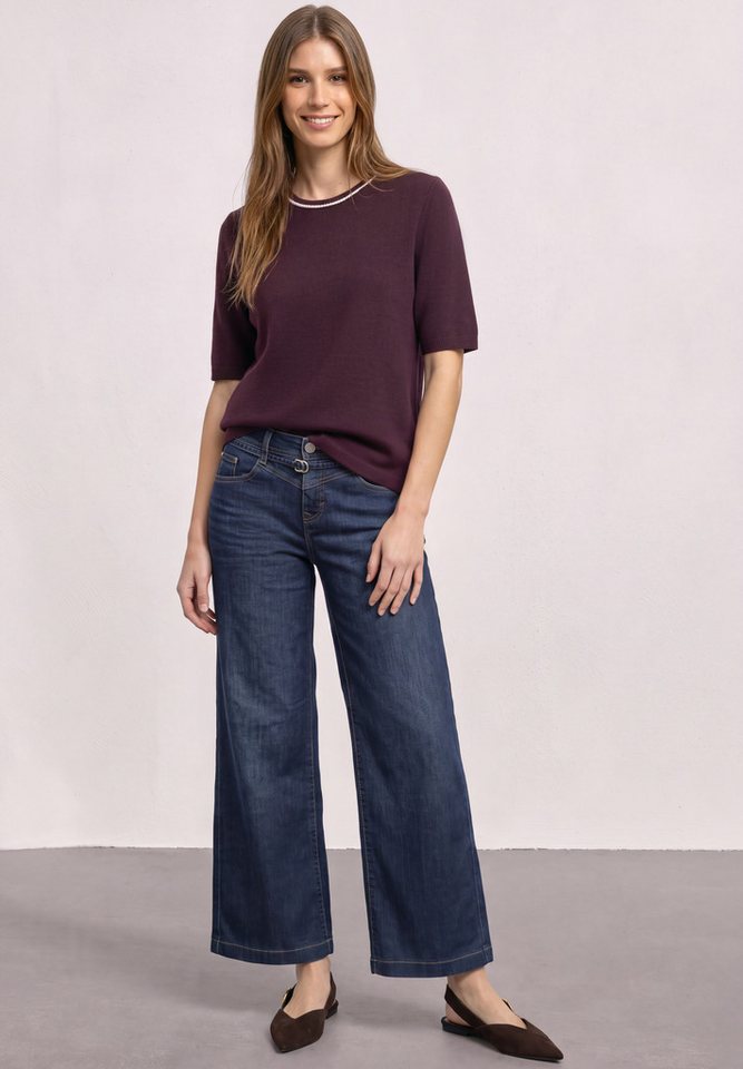 STREET ONE Kurzarmpullover im soften Baumwoll-Mix – Bild 3 von 5