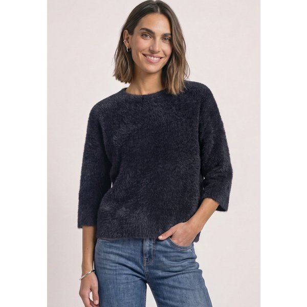 STREET ONE Kurzarmpullover mit Federgarn