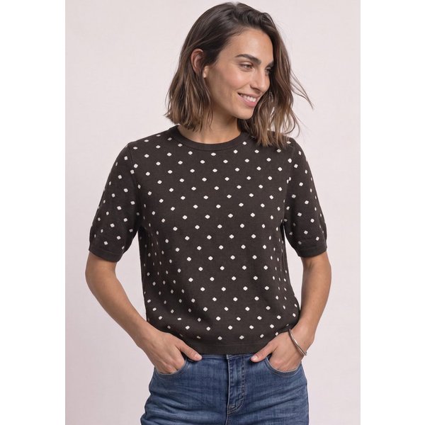 STREET ONE Kurzarmpullover mit Punkten