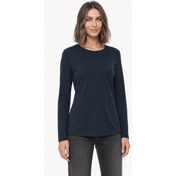 STREET ONE Langarmshirt aus reiner Baumwolle