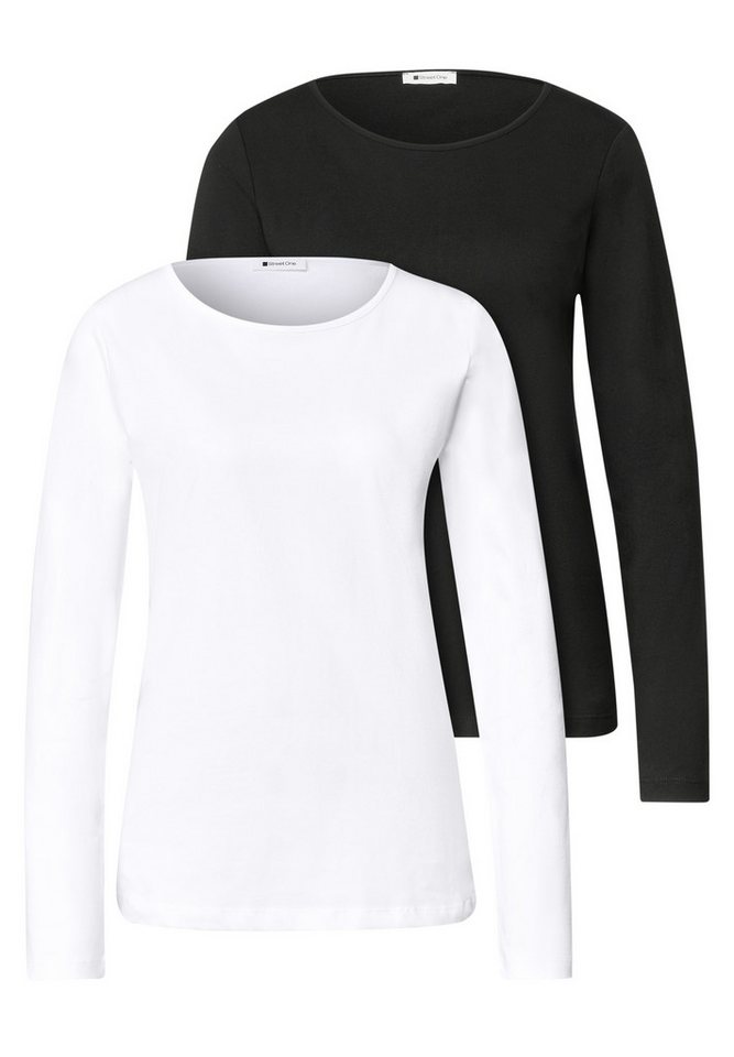 STREET ONE Langarmshirt aus reiner Baumwolle – Bild 4 von 5