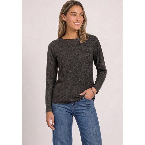 STREET ONE Langarmshirt aus softem Materialmix