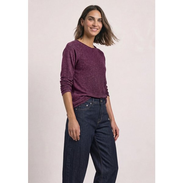 STREET ONE Langarmshirt aus softem Materialmix