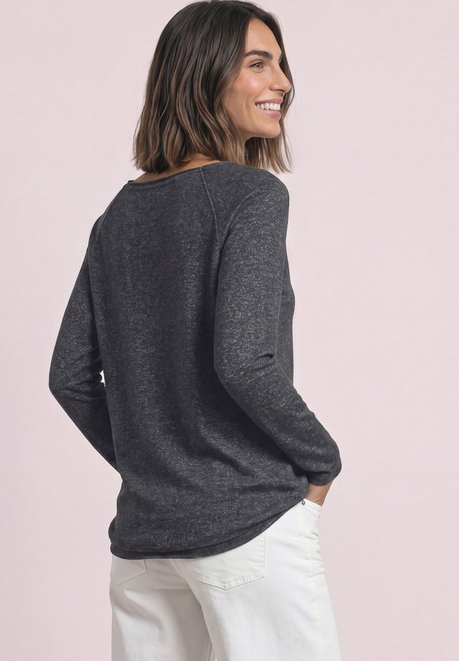 STREET ONE Langarmshirt aus softem Materialmix – Bild 2 von 5