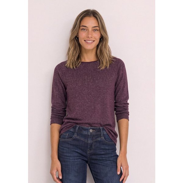 STREET ONE Langarmshirt aus softem Materialmix