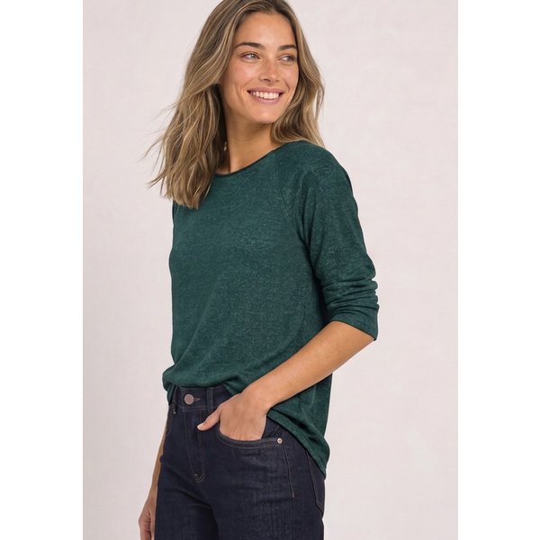 STREET ONE Langarmshirt aus softem Materialmix