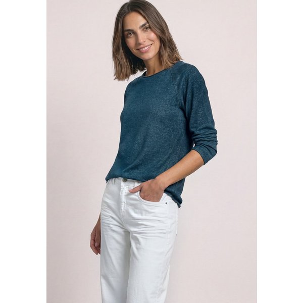 STREET ONE Langarmshirt aus softem Materialmix