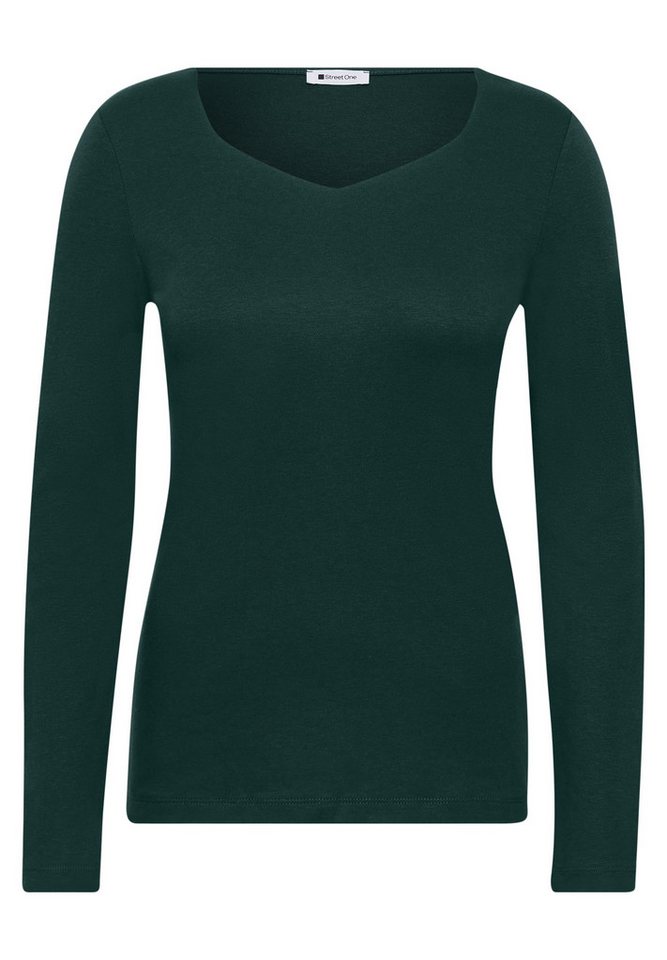 STREET ONE Langarmshirt in Unifarbe – Bild 4 von 5
