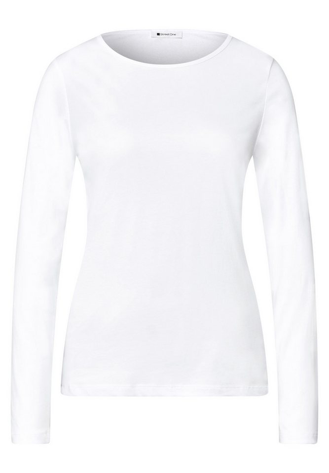 STREET ONE Langarmshirt in Unifarbe – Bild 4 von 5