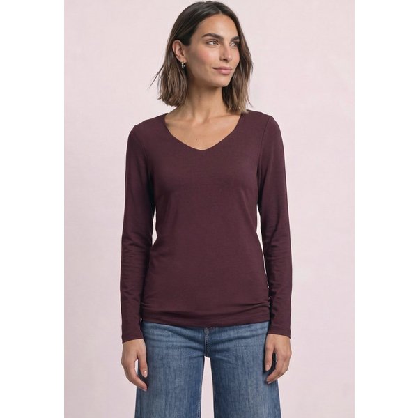 STREET ONE Langarmshirt in Unifarbe