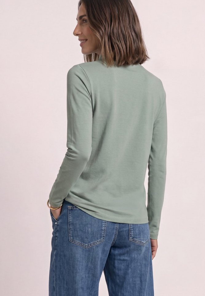 STREET ONE Langarmshirt in Unifarbe – Bild 2 von 5