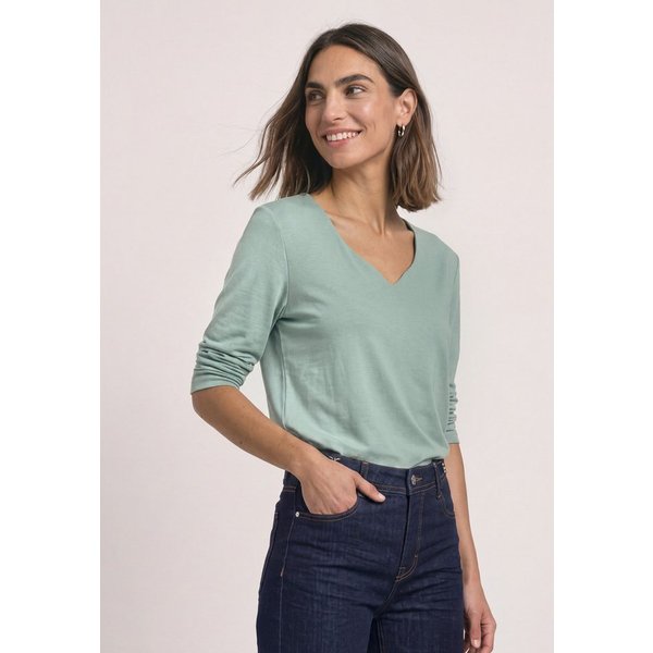 STREET ONE Langarmshirt in Unifarbe
