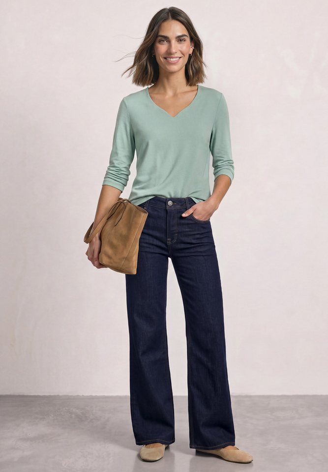 STREET ONE Langarmshirt in Unifarbe – Bild 3 von 5